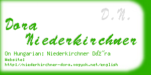 dora niederkirchner business card